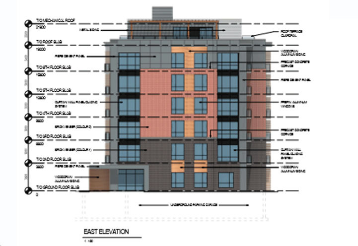 East Elevation Colour Sketch of The Beacon Condos