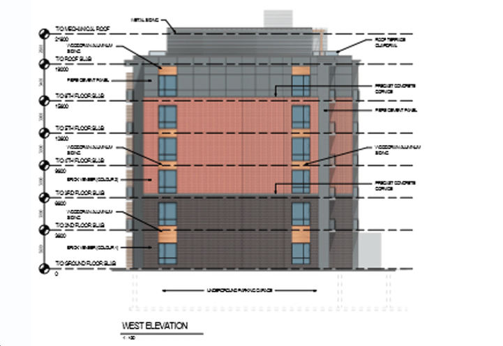 West Elevation Colour Sketch of The Beacon Condos