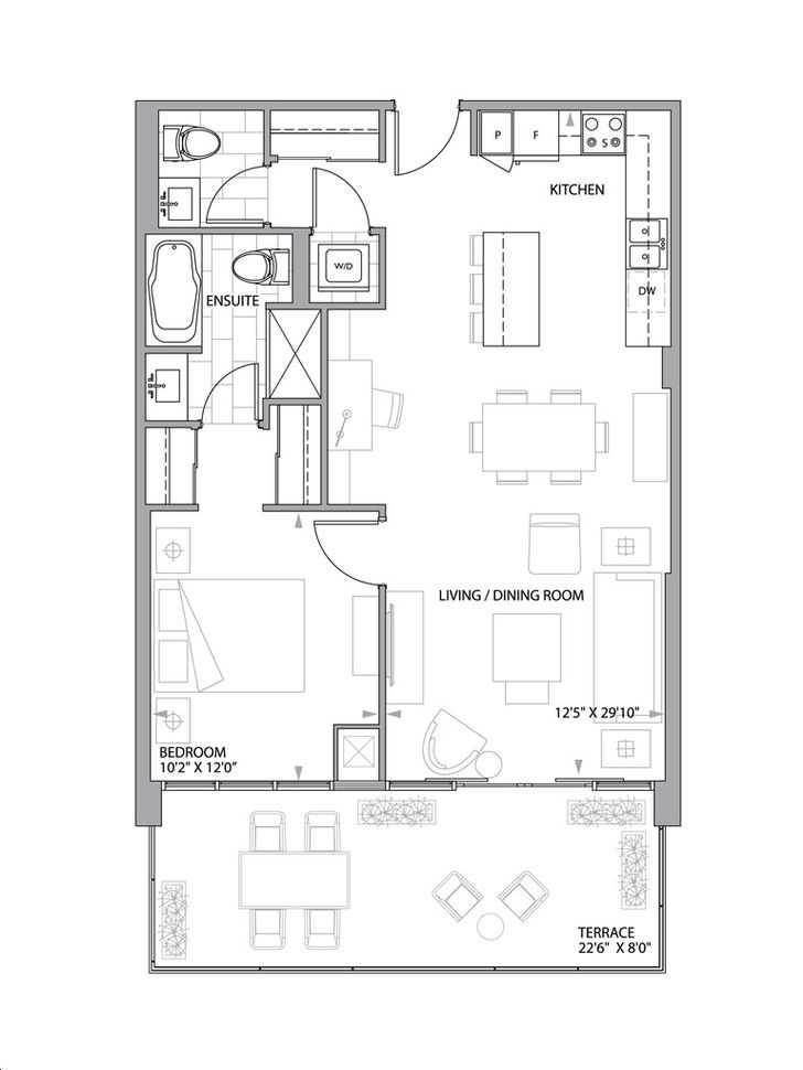 The Berkeley Condos by Carriage Gate Homes |Balboa Floorplan 1 bed & 1. ...