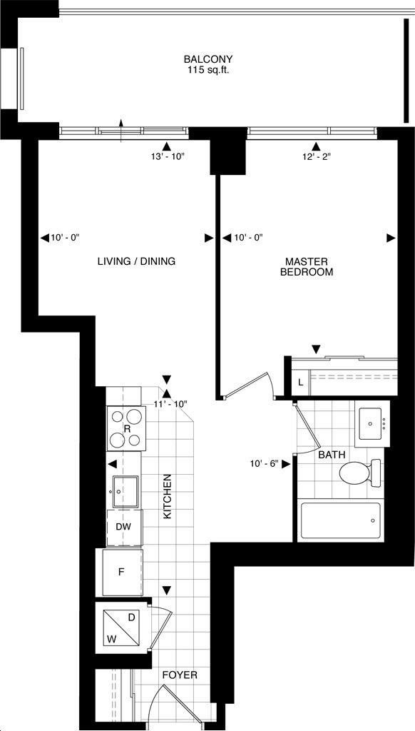 The Beverly Hills Condo by GreatLands A13b Floorplan 1