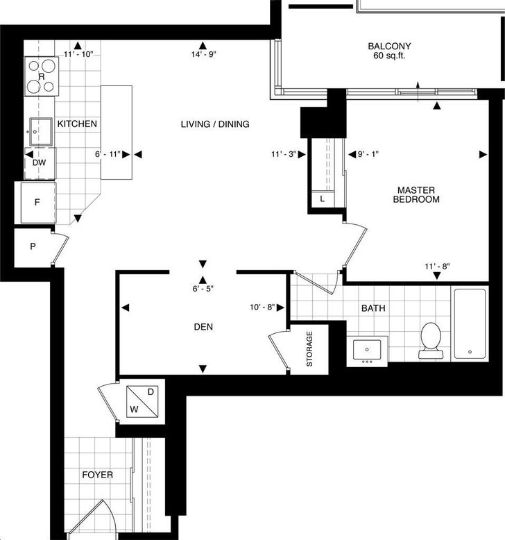 The Beverly Hills Condo by GreatLands B36 Floorplan 1