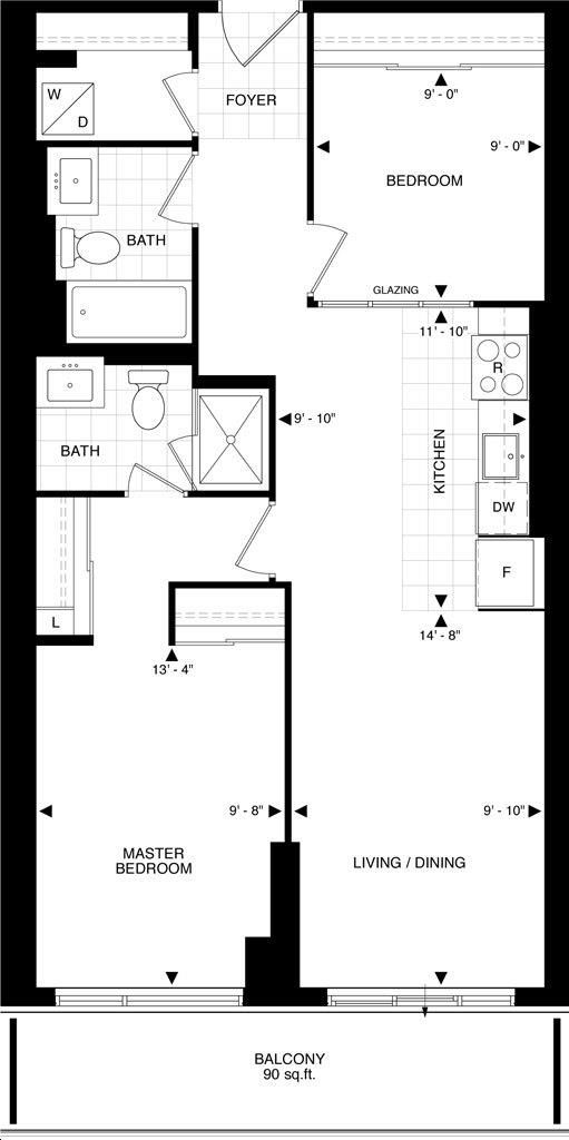 The Beverly Hills Condo by GreatLands N D10a Floorplan