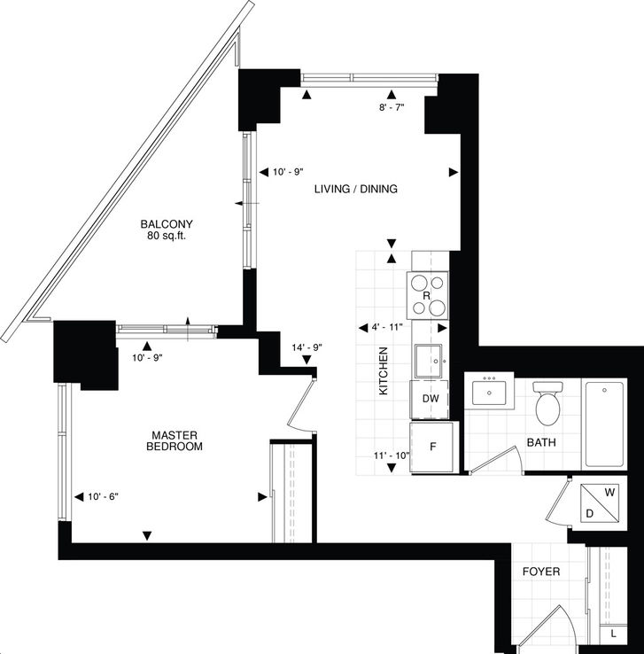 The Beverly Hills Condo by GreatLands sA52 Floorplan 1
