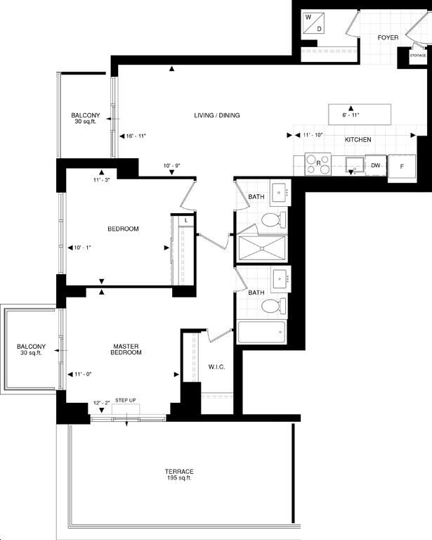 The Beverly Hills Condo by Great-Lands |sC21 Floorplan 2 bed & 2 bath