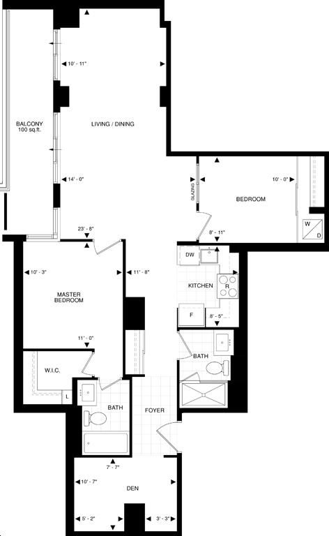 The Beverly Hills Condo by Great-Lands |sH02 Floorplan 2 bed & 2 bath