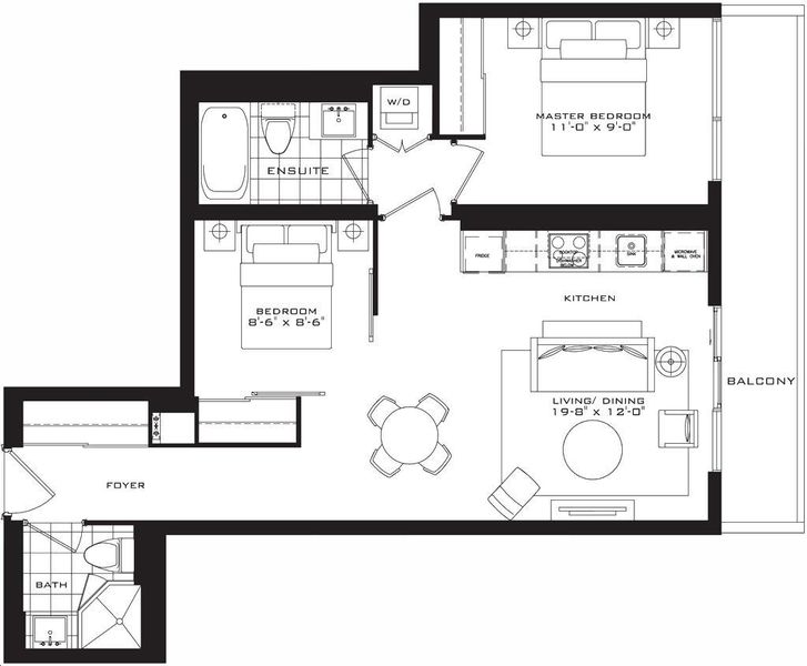 The Britt Condos by Lanterra |the lancaster Floorplan 2 bed & 2 bath