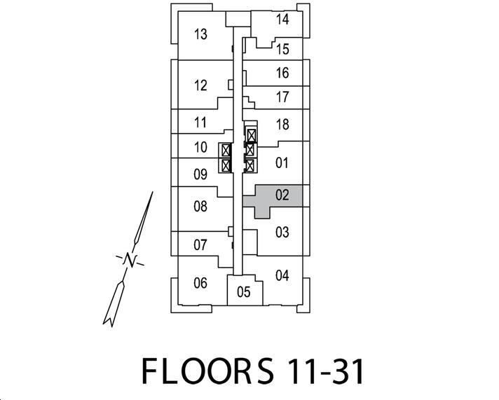 The Britt Condos the royal oak Key Plan