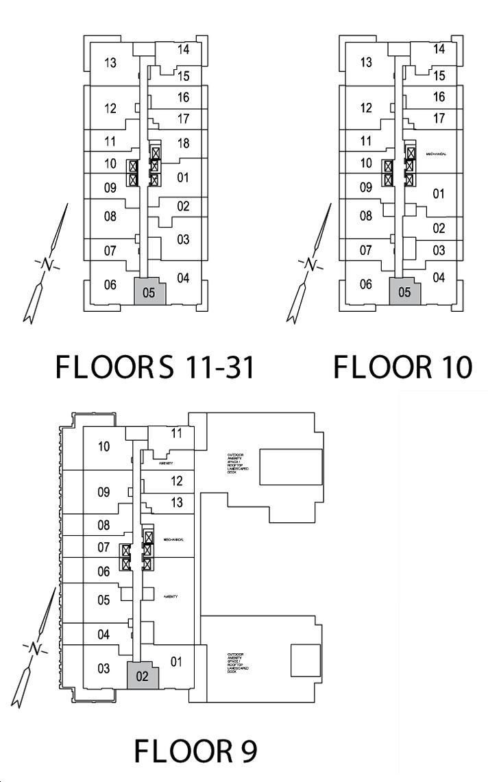 The Britt Condos the spencer Key Plan