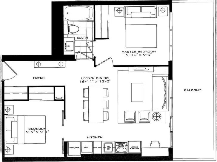 The Britt Condos by Lanterra |the waltham Floorplan 2 bed & 1 bath