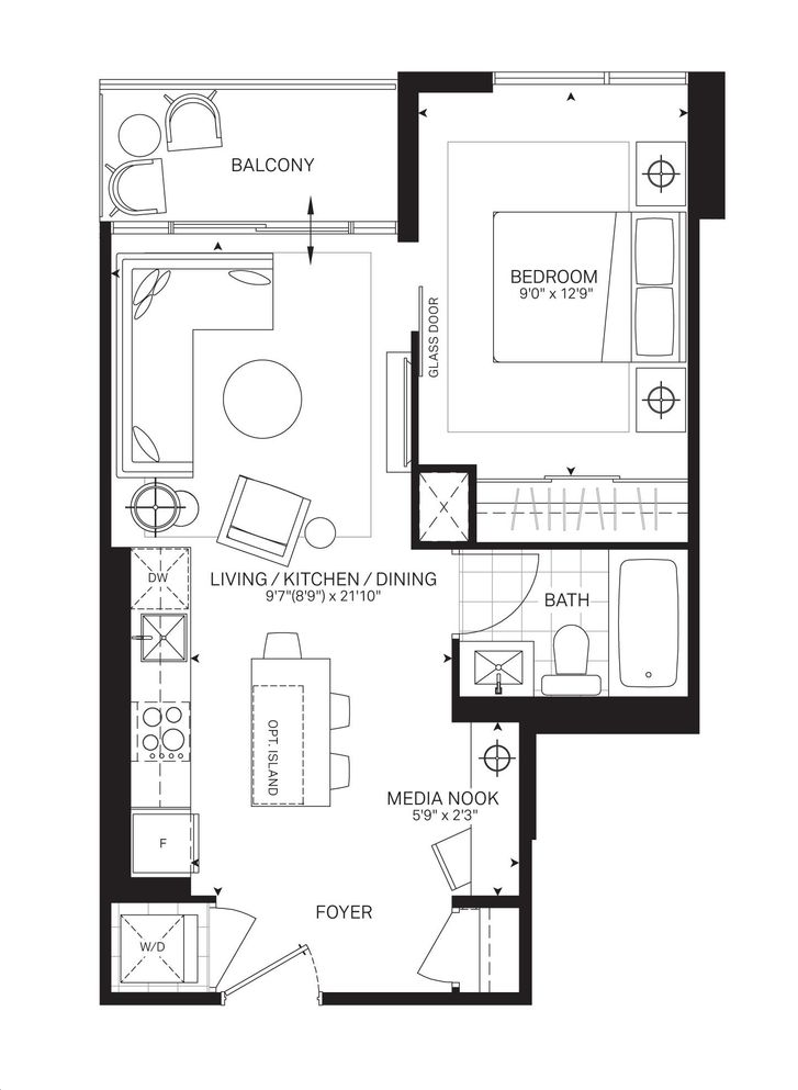 The Bronte Condos Oakville by Queensgate |Stanley PH Floorplan 1 bed ...