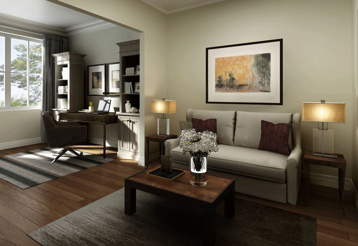 Living Area Suite at The Brook Townhomes