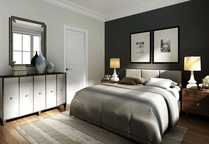 Master Bedroom Suite Interior at The Brook Townhomes
