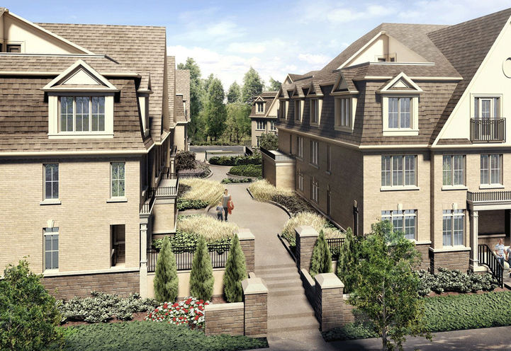 Side View of The Brook Townhomes