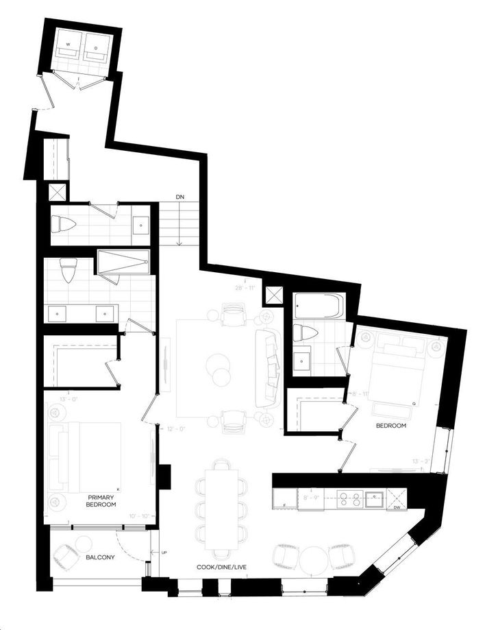 The Capitol Residences by Madison |M2H Floorplan 2 bed & 2.5 bath