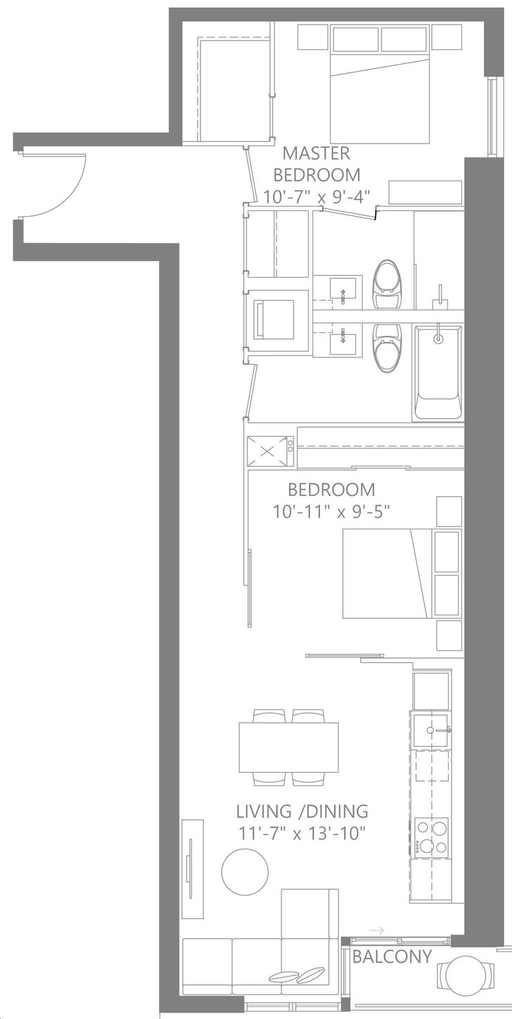 The Cardiff Condos by Sierra |860 sq.ft Floorplan 2 bed ...