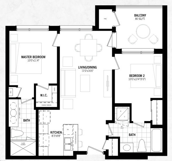 The Condominiums of Cornell by Mattamy |Chartreuse Floorplan 2 bed & 2 bath