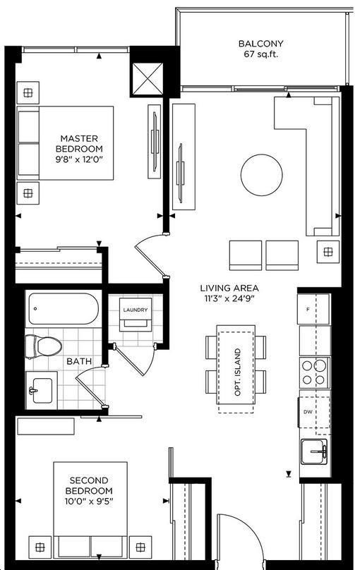 The Craftsman Condos by VANDYK The Bradley Floorplan 2