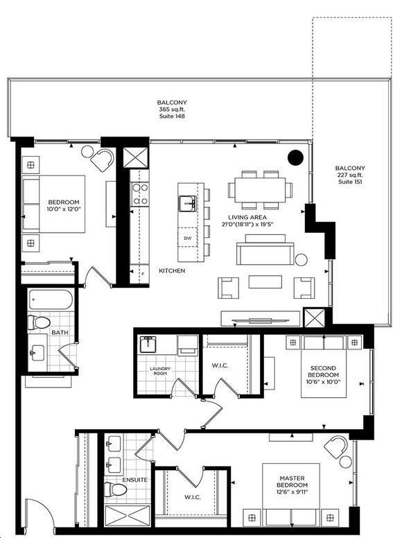 The Craftsman Condos by VANDYK The Sutherland Floorplan 2
