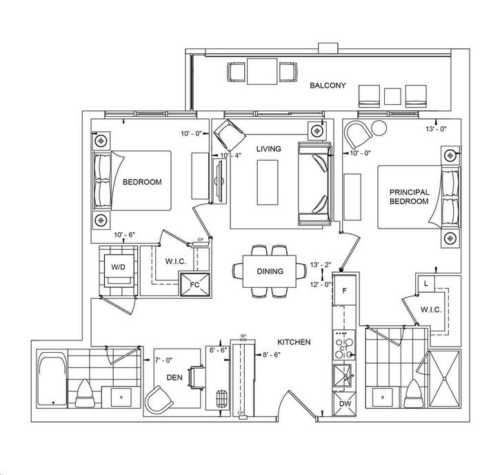 The Dupont Condos by Tridel |2L+D Floorplan 2 bed & 2 bath