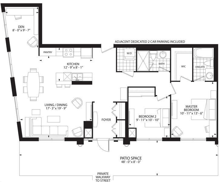 The Essential Condos By Emery Bungalow D Floorplan 2 Bed