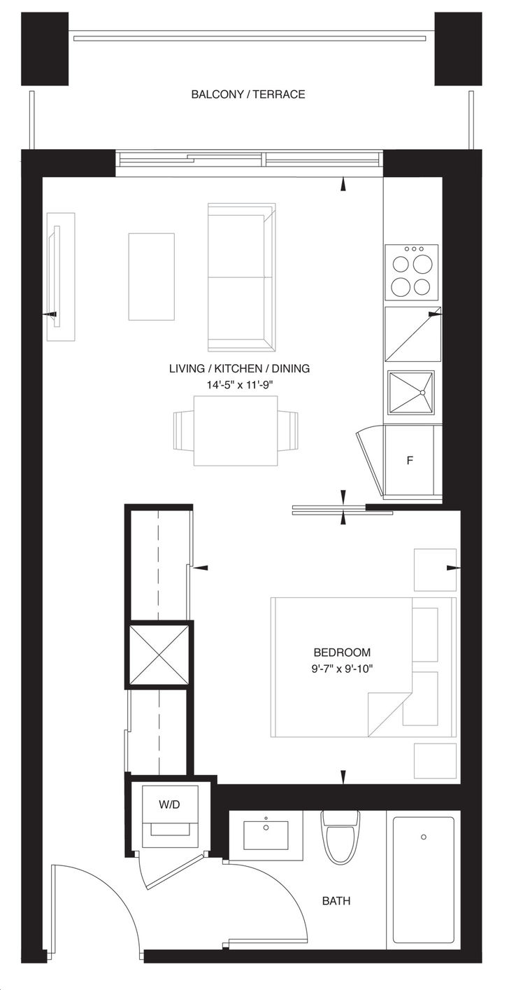 The Forest Hill Condos by CentreCourt Unit 1A Floorplan