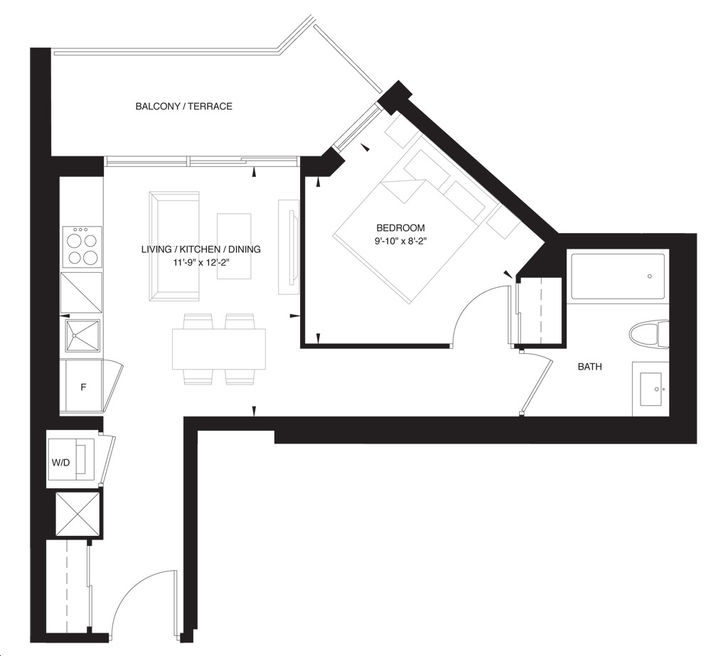 The Forest Hill Condos by CentreCourt Unit 1D Floorplan