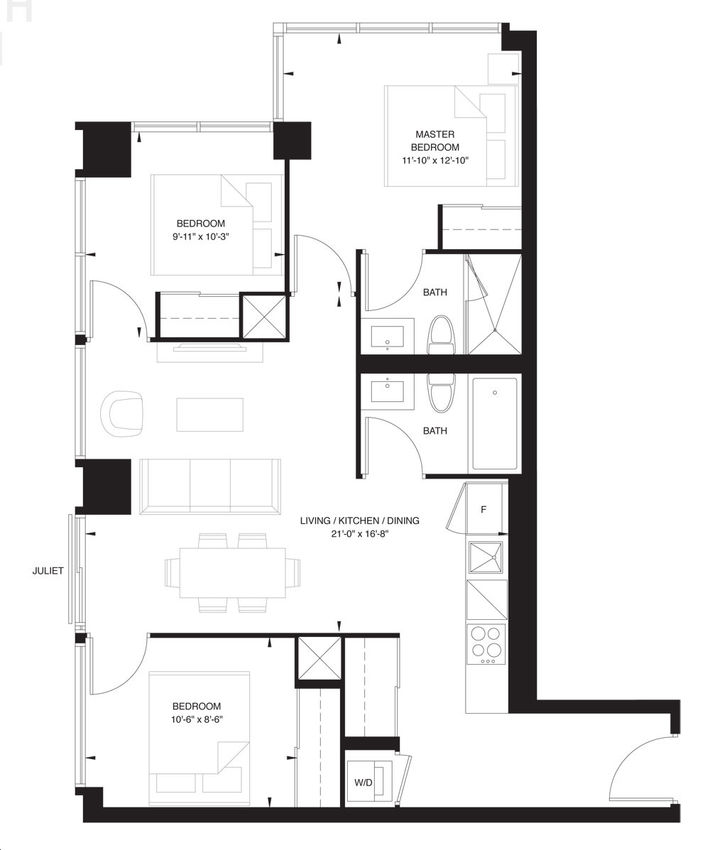 The Forest Hill Condos by CentreCourt Unit 3A Floorplan