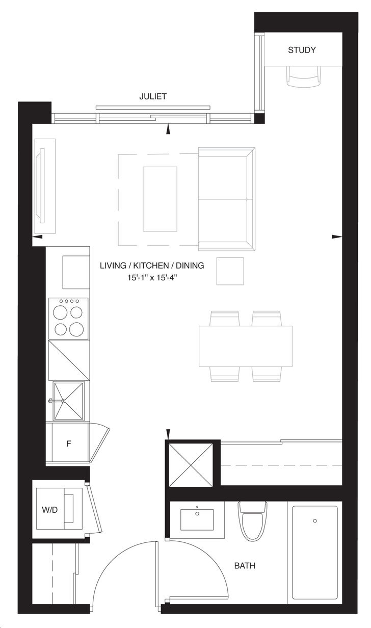 The Forest Hill Condos by CentreCourt Unit SD Floorplan