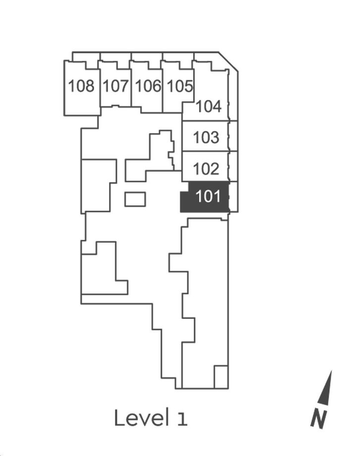 The Grand at Universal City Condos Suite 1A+D Key Plan