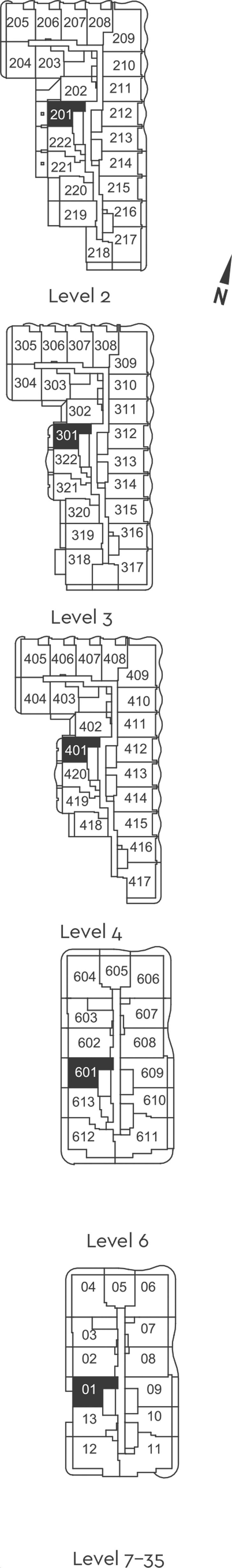 The Grand at Universal City Condos Suite 1C Key Plan