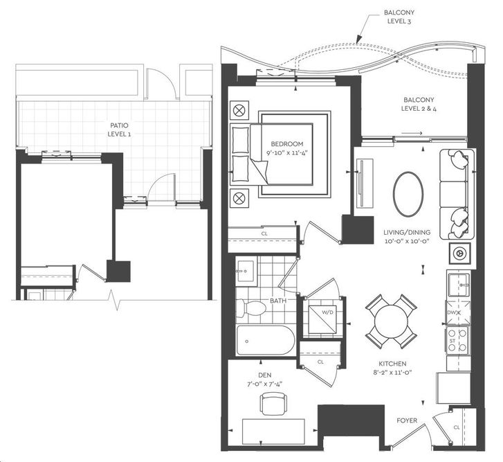 The Grand at Universal City Condos Suite 1E+D