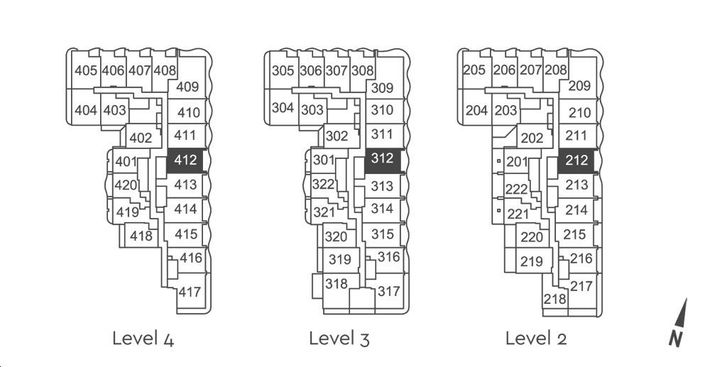 The Grand at Universal City Condos Suite 1S+D Key Plan