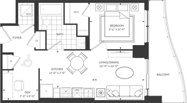 The Grand at Universal City Condos Suite 1V+D (B/F)