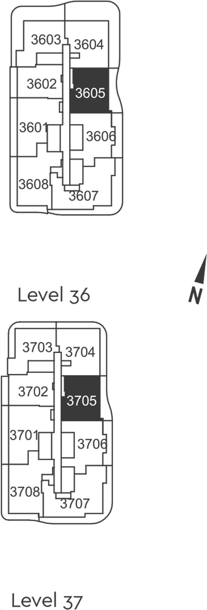 The Grand at Universal City Condos Suite 2G+D PH Key Plan