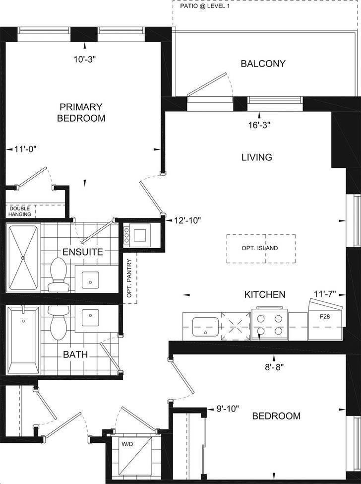 The Greenwich Condos by Branthaven |Cooper Floorplan 2 bed & 2 bath