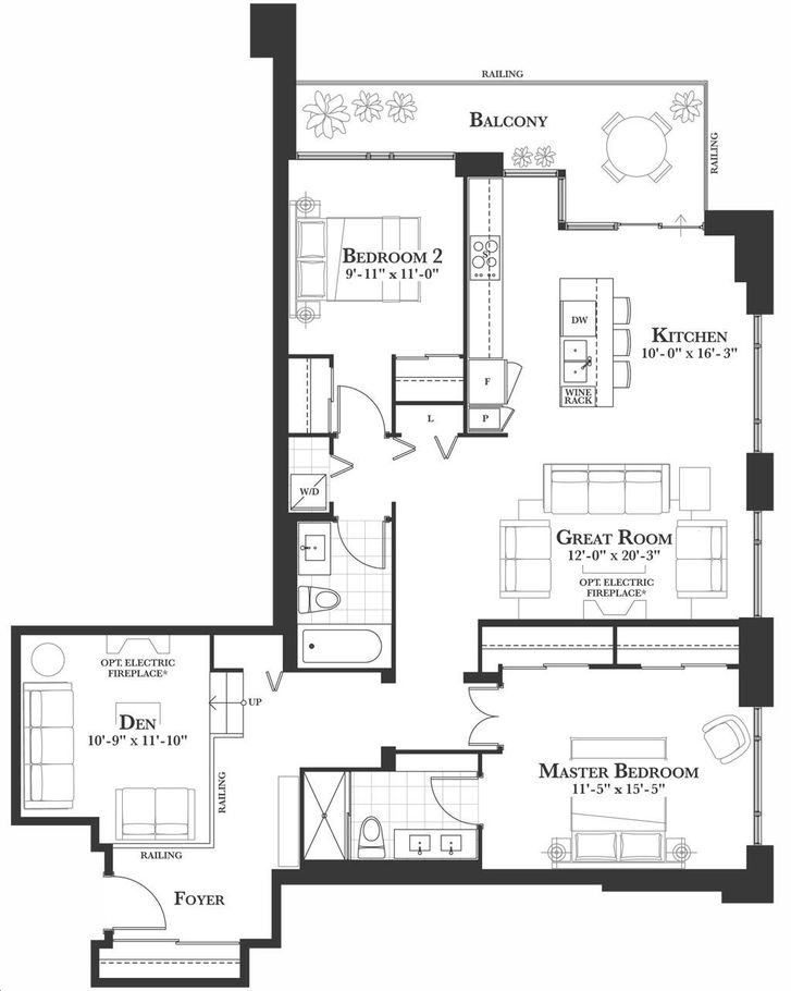 The Harbour Club Condos by ValourCapital Lady of the Lake Floorplan 2