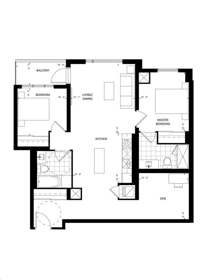 The Lanes at O’Connor by Edzar-Group |2Q+D Floorplan 2 bed & 2 bath