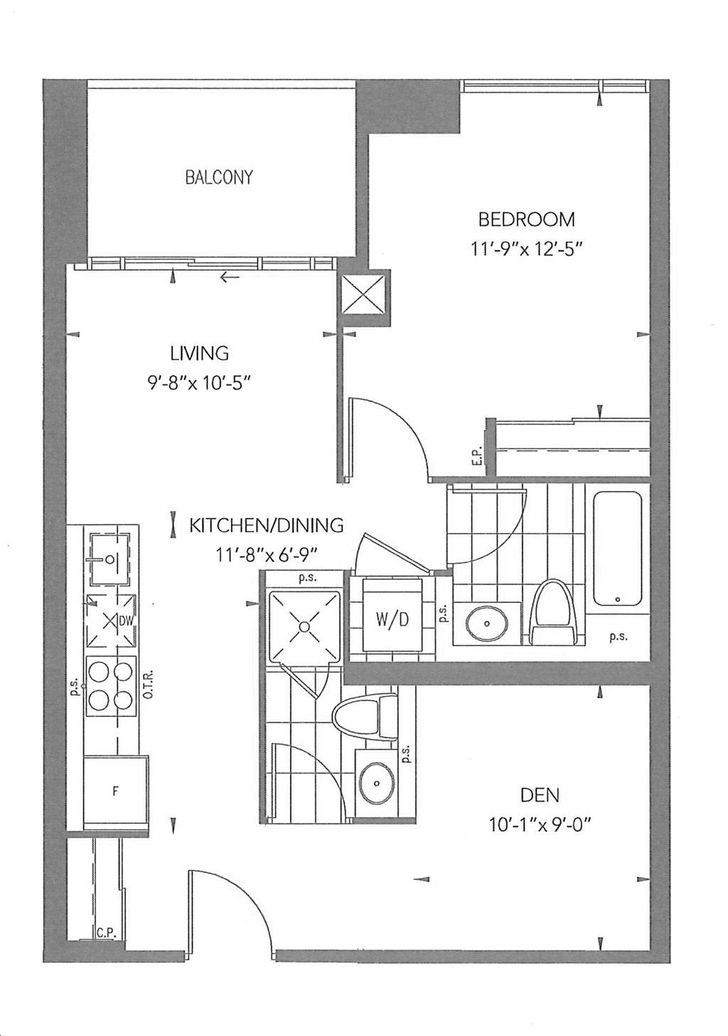 The Mackenzie Condos by Pemberton 1DG Floorplan 1 bed