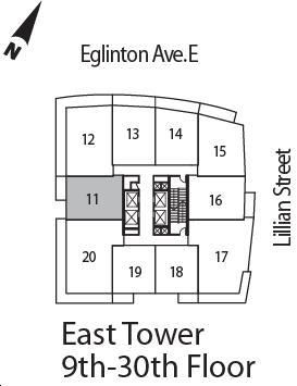 The Madison Condo Suite E1C Key Plan