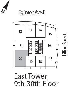 The Madison Condo Suite E2B Key Plan