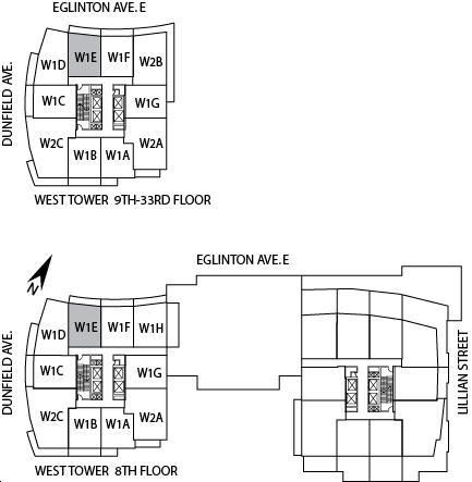 The Madison Condo Suite W1E Key Plan