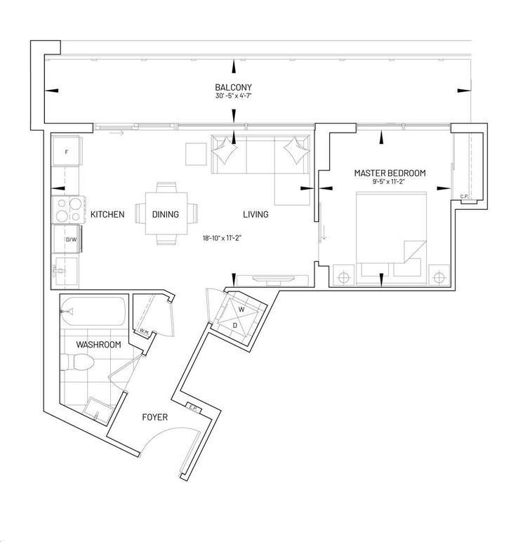 The Manderley Condos by Nova-Ridge-Development |1-F Floorplan 1 bed & 1 ...