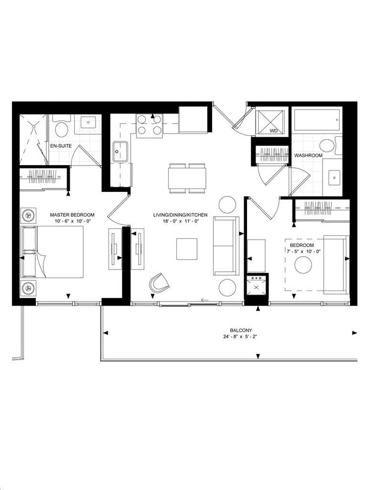 The Met Condos by Plaza 2B Floorplan 2 bed & 2 bath