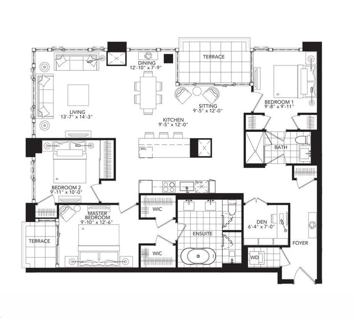 The Mill Landing Condos by Amico |The Eden *Terrace Suite* Floorplan 3 ...