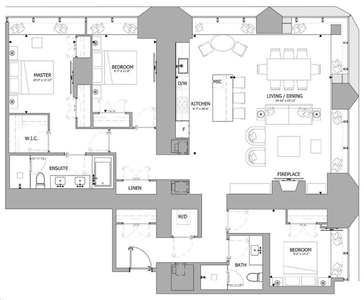 The One Condos by Mizrahi High Rise Suites 01 Floorplan 3