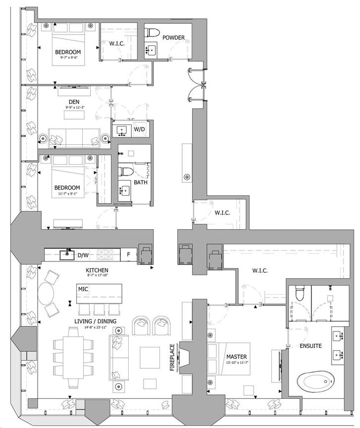 The One Condos by Mizrahi High Rise Suites 03 Floorplan 3