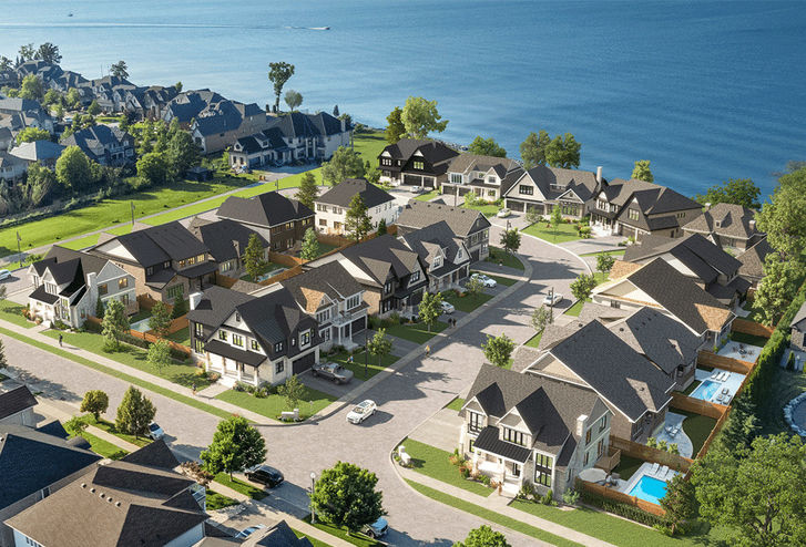The Residences at Watershore Aerial View of Community