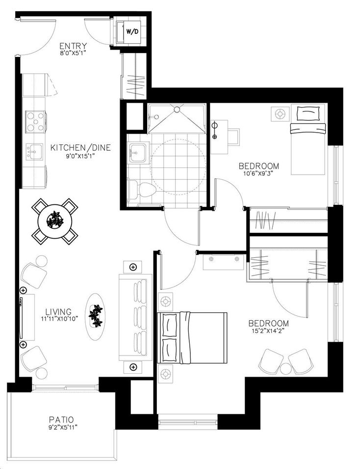 The Residences on Owen by Ballantry-Homes |Hillcrest Floorplan 2 bed ...