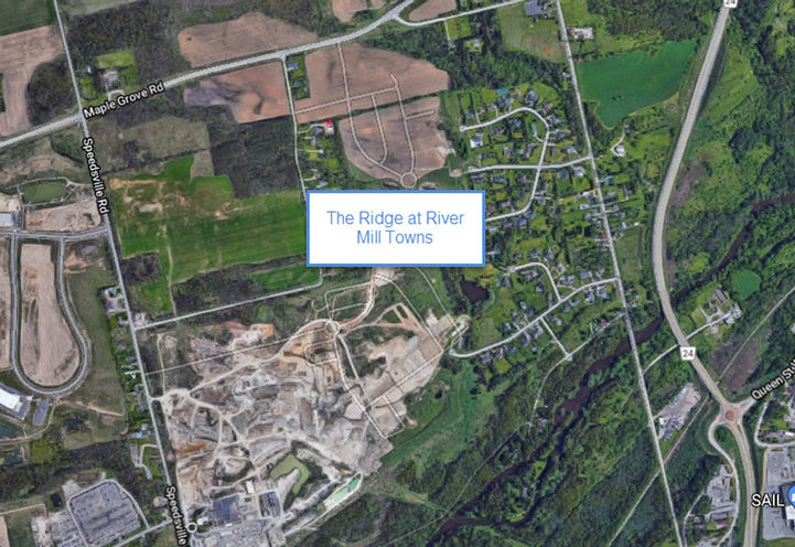 The Ridge at River Mill Towns Satellite View of Project Location