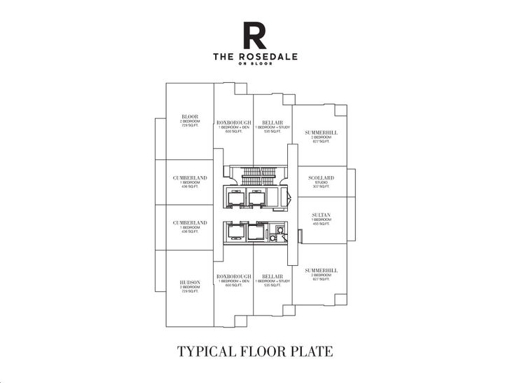 The Rosedale on Bloor Condos Bloor Key Plan